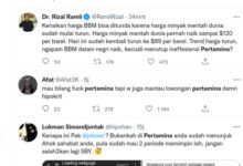 Cuitan nitizen usai kenaikan harga BBM. Foto: Capture Twitter