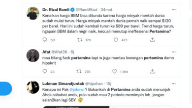 Cuitan nitizen usai kenaikan harga BBM. Foto: Capture Twitter