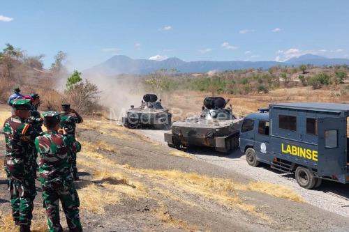 Pelaksanaan uji fungsi amunisi tank. Foto: Ahmad Munawir - Menkav 2 Mar