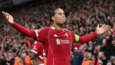 Kapten Liverpool, Van Dijk penentu kemenanga Liverpool atas Atletico Madrid 3 -2 . Foto Antara