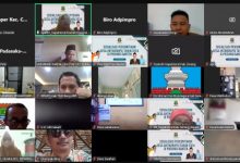 Konferensi video soal desa antikorupsi di Banten. Foto: Biro Adpim Banten