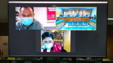 Vonis virtual terdakwa korupsi Samsat Kelapa Dua. Foto: BRD