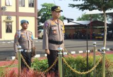 Wakapolres Serang, Kompol Ali Rahman CP pimpinan apel konsolidasi. Foto: Yono