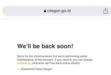 Penampakan web Pemkot Cilegon. Foto: Iqbal Kurnia