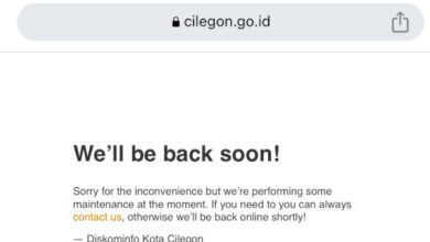 Penampakan web Pemkot Cilegon. Foto: Iqbal Kurnia