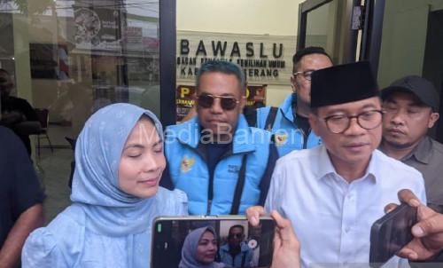 Ratu Zakiyah, Calon Bupati Serang dipanggil Bawaslu Kab Serang. Foto: Antara